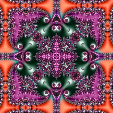 Dijital sanat, fraktal tasarım, geometrik doku, arka plan 