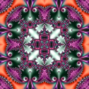 Dijital sanat, fraktal tasarım, geometrik doku, arka plan 