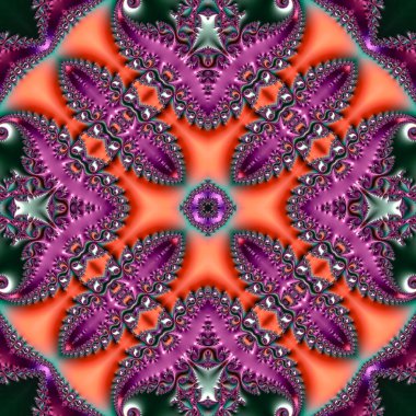 Dijital sanat, fraktal tasarım, geometrik doku, arka plan 