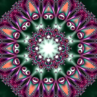 Dijital sanat, fraktal tasarım, geometrik doku, arka plan 