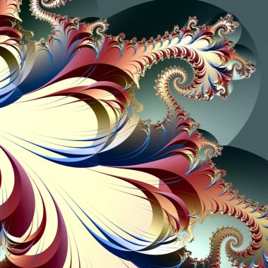 Dijital sanat, fraktal tasarım, geometrik doku, arka plan 