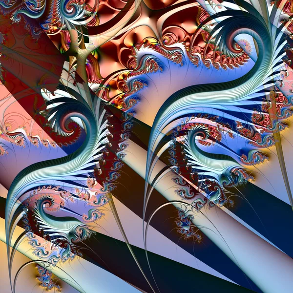 Fractal Design Geometrische Textuur Digitale Kunst Abstracte Achtergrond — Stockfoto