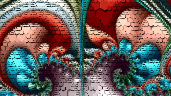 Digitales Kunstwerk Fraktales Design Geometrische Textur Abstrakter Hintergrund — Stockfoto