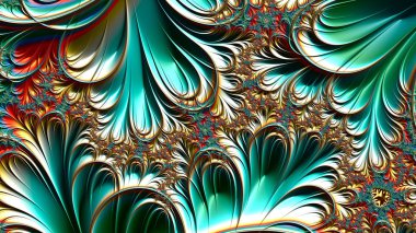 Dijital sanat, fraktal tasarım, geometrik doku, arka plan 