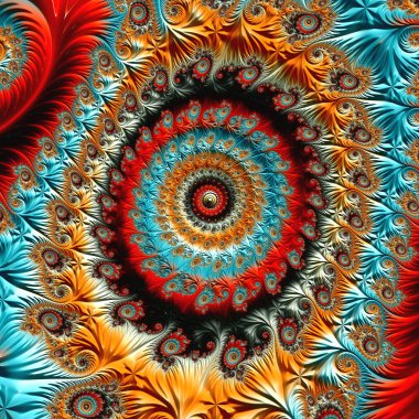 Dijital sanat, fraktal tasarım, geometrik doku, arka plan 