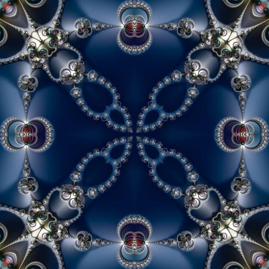 Özel sanat, benzersiz soyut tasarım, fraktal geometri