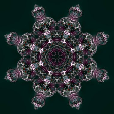 Özel sanat, benzersiz soyut tasarım, fraktal geometri
