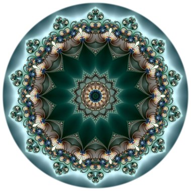 Özel sanat, benzersiz soyut tasarım, fraktal geometri