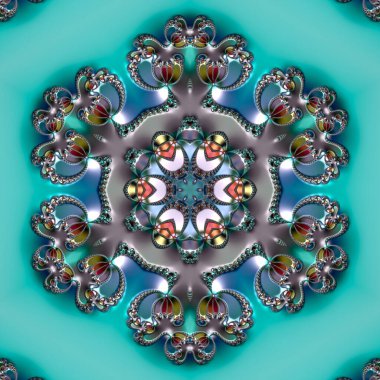 Özel sanat, benzersiz soyut tasarım, fraktal geometri