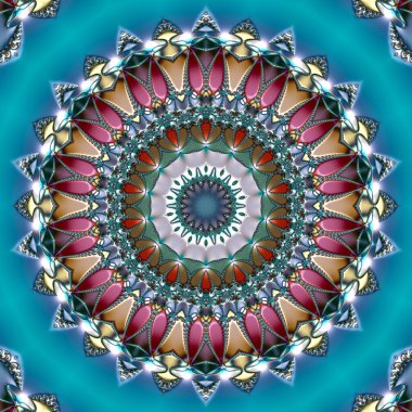 Özel sanat, benzersiz soyut tasarım, fraktal geometri