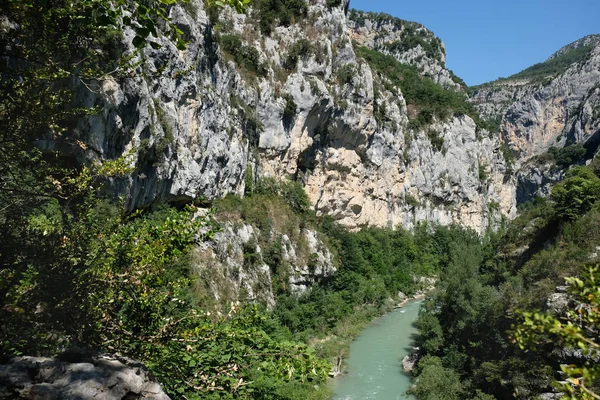 ヴェルドン渓谷 川と岩 Provence France — ストック写真