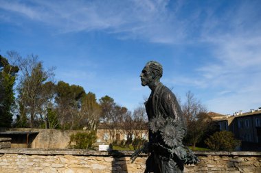 Saint Remy De Provence, France. February 08.2019. Monument of Vincent van Gogh in the psychiatric center at Monastery Saint-Paul-de Mausole. clipart