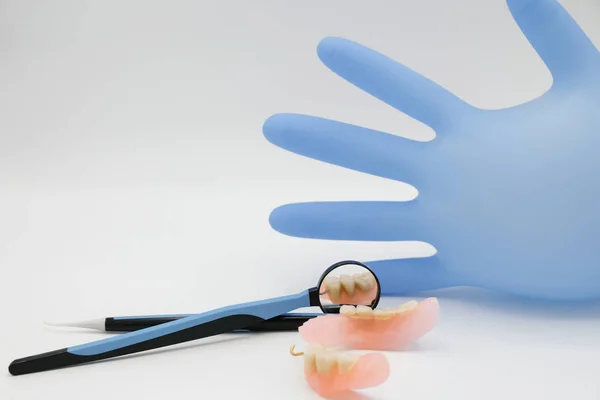 Removable Partial Denture Dental Care Tool — 스톡 사진
