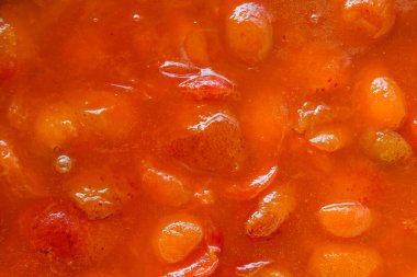 Kayısı ya da şeftali reçeli yüzeyi. Boşluğu kopyala.