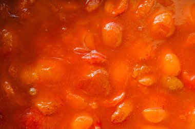  Kayısı ya da şeftali reçeli yüzeyi. Uzayı kopyala Duvar Kağıdı.