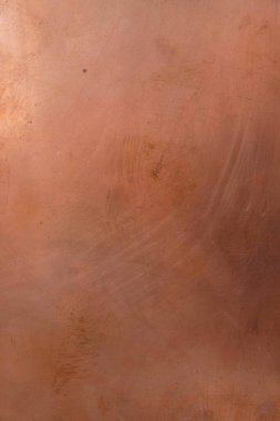 Bakır arka plan. Bakır yüzey. Dikey resim.