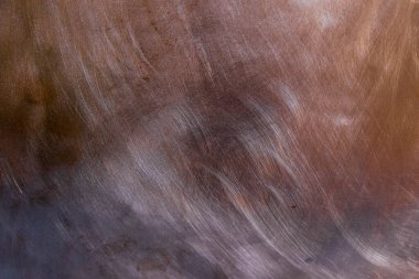 Parlatılmış bakır yüzeydeki soyut desen. Boşluğu kopyala.