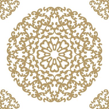 Vintage retro Seramik döşeme deseni. Vektör çini deseni. Antika retro Seramik Karo bilmece için duvar kağıdı arka plan, yüzey dokuları kullanılabilir. EPS 8