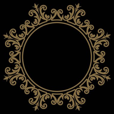 Arabesk tarzı dairesel desende. Mandala. Yuvarlak çerçeve çiçek.