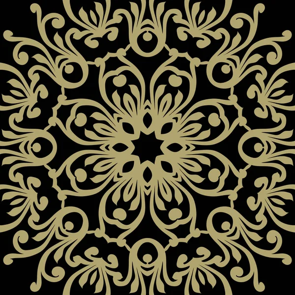 Vektor Barocke Ornamente Viktorianischen Stil Kunstvolles Gestaltungselement Spitzenmuster Auf Schwarzem — Stockvektor