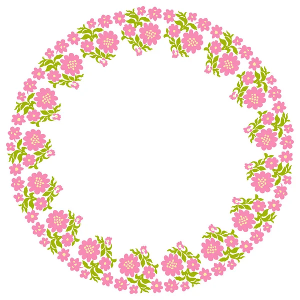 Çiçek çerçeve, yaz çelenk yazıt ortasında içinde bir yer ile el-boyalı kağıt üzerinde. Yeşil, kırmızı çiçek sınır tebrik kartı, düğün kartpostal veya davet, botanik elemanları için