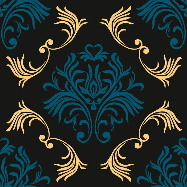 Vector Damast Naadloze Patroon Achtergrond Elegante Luxe Textuur Voor Wallpapers — Stockvector