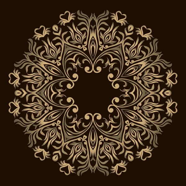 Diseño Abstracto Flores Mandala Elementos Decorativos Redondos Patrón Oriental Ilustración — Vector de stock