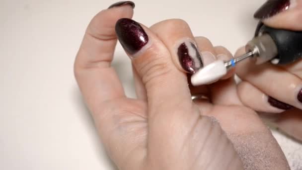 Enlèvement Vernis Gel Foncé Avec Moulin Céramique Avec Routeur Pour — Video