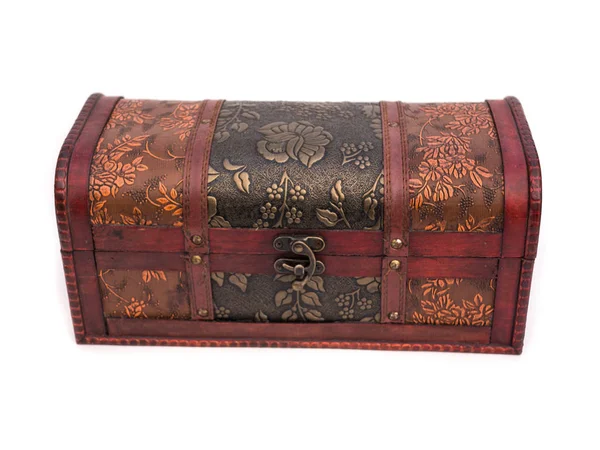 Brown Wood Chest Isolated Included Clipping Path