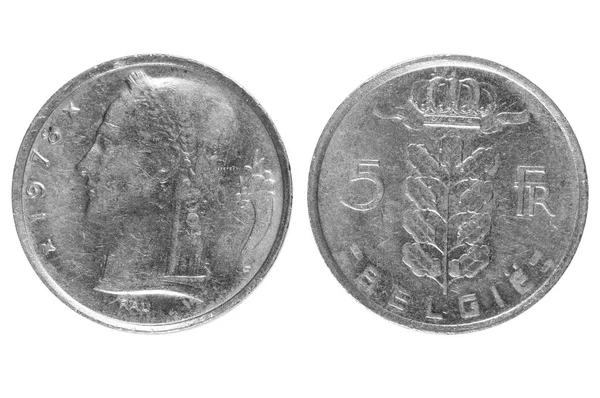 Монеты Бельгия Бельгия Франков 1979 — стоковое фото