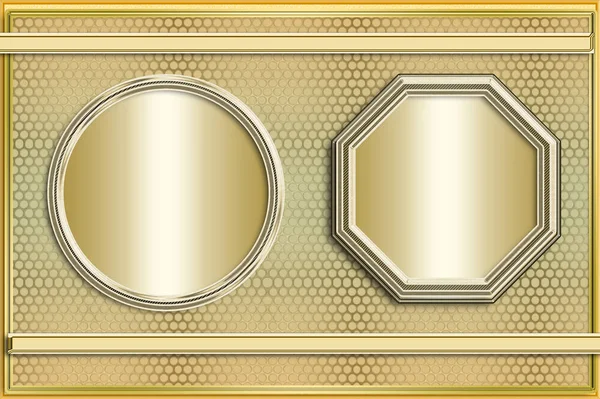 Golden Banner Metallic Background — Stock Photo, Image