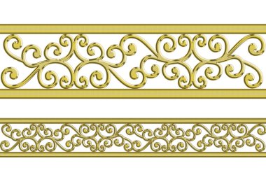 beyaz zemin üzerine altın deseni