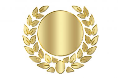 Metalik desenli Laurel çelengi Laurel ağacı süsü.