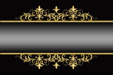 Altın süsleme ile antika arka plan