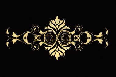 altın ile soyut çiçek arka plan 