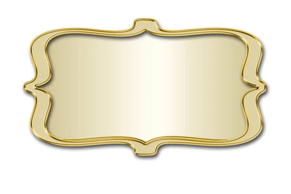 白い背景の上のゴールデン フレーム — ストック写真