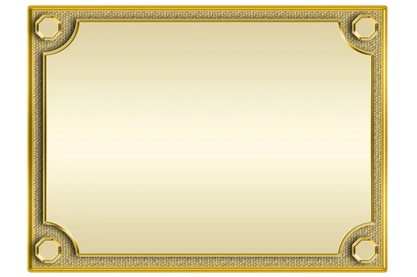 Золотой Баннер Металлическом Фоне Иллюстрация — стоковое фото
