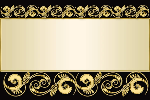 Altın Çerçeveli Klasik Arkaplan — Stok fotoğraf