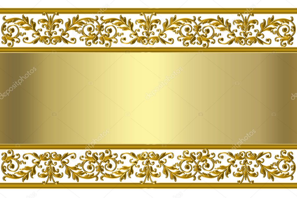  vintage background with golden frame