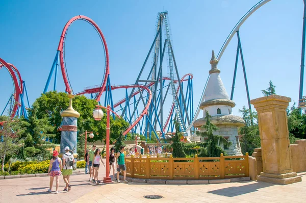 Port Aventura Hiszpania Czerwiec 2015 Port Aventura Park Rozrywki Europejski — Zdjęcie stockowe