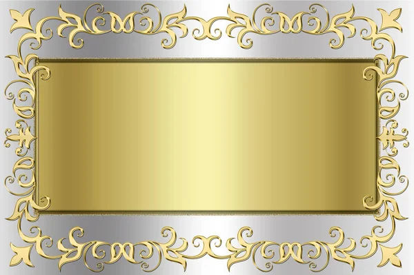 Vintage Background Golden Frame — Stock Photo, Image