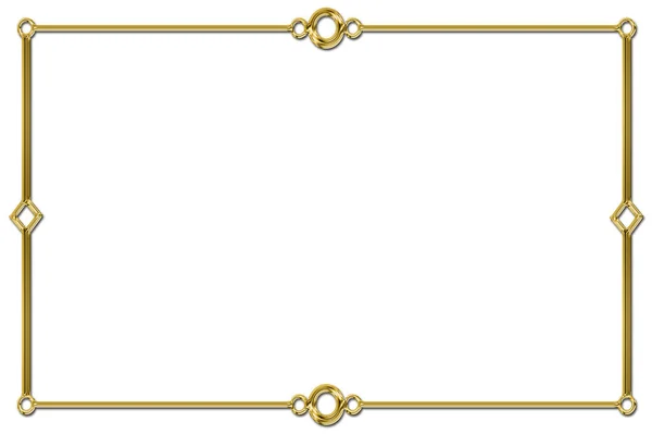Golden Vintage Borde Decorative Frame — Stock Photo, Image