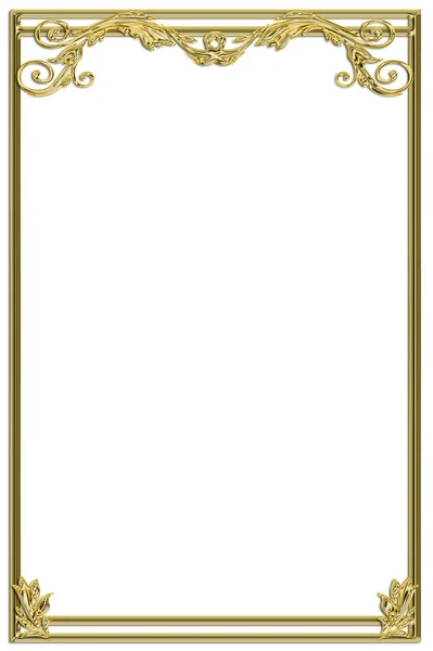 Золотая Винтажная Бордовая Декоративная Рамка — стоковое фото