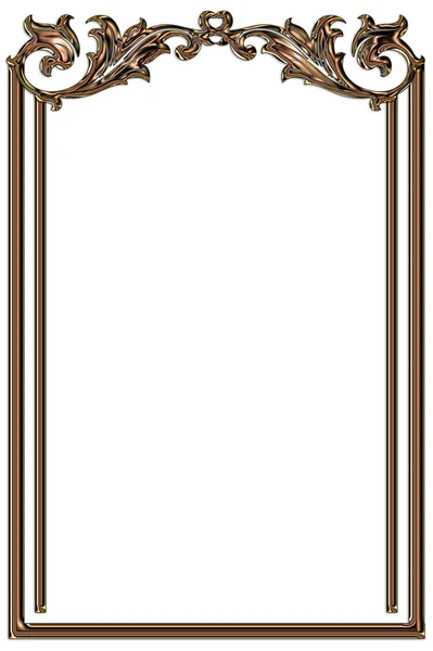 Golden Vintage Borde Decorative Frame — Stock Photo, Image