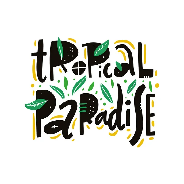 Letras caligráficas manuscritas tropical paradise vector adesivo de  contorno isolado fatia de laranja em estilo de arte de linha