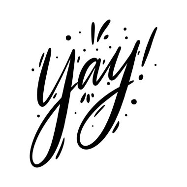 Yaşasın tabir. El çizimi vektör harfleri. Beyaz arkaplanda izole.