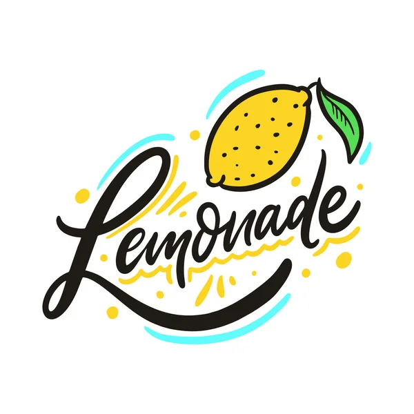 Limonata tabelası. El çizimi vektör harfleri. Çizgi film biçimi.
