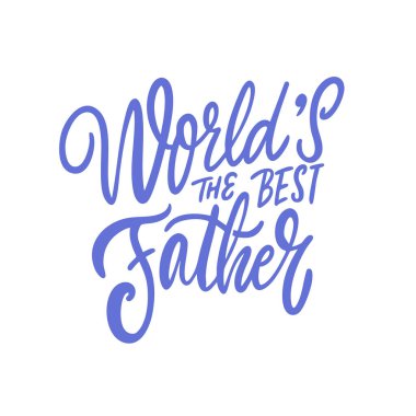 Zarif ve sanatsal harflerle babaları kutlayan güzel bir tipografi tasarımı.