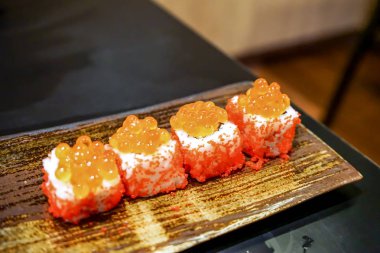 Japon gıdalar Restoran tablo açık büfe.