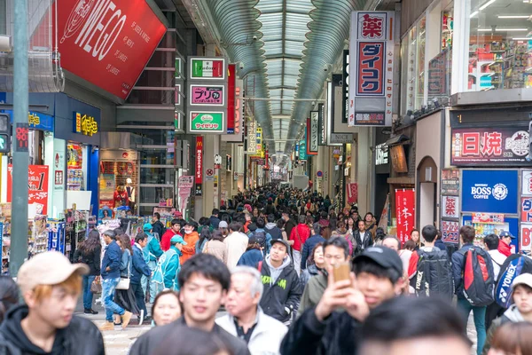 Osaka Japan Mar 2018 Japanese People Travelers Tourists Shopping Dining — Stock Photo, Image